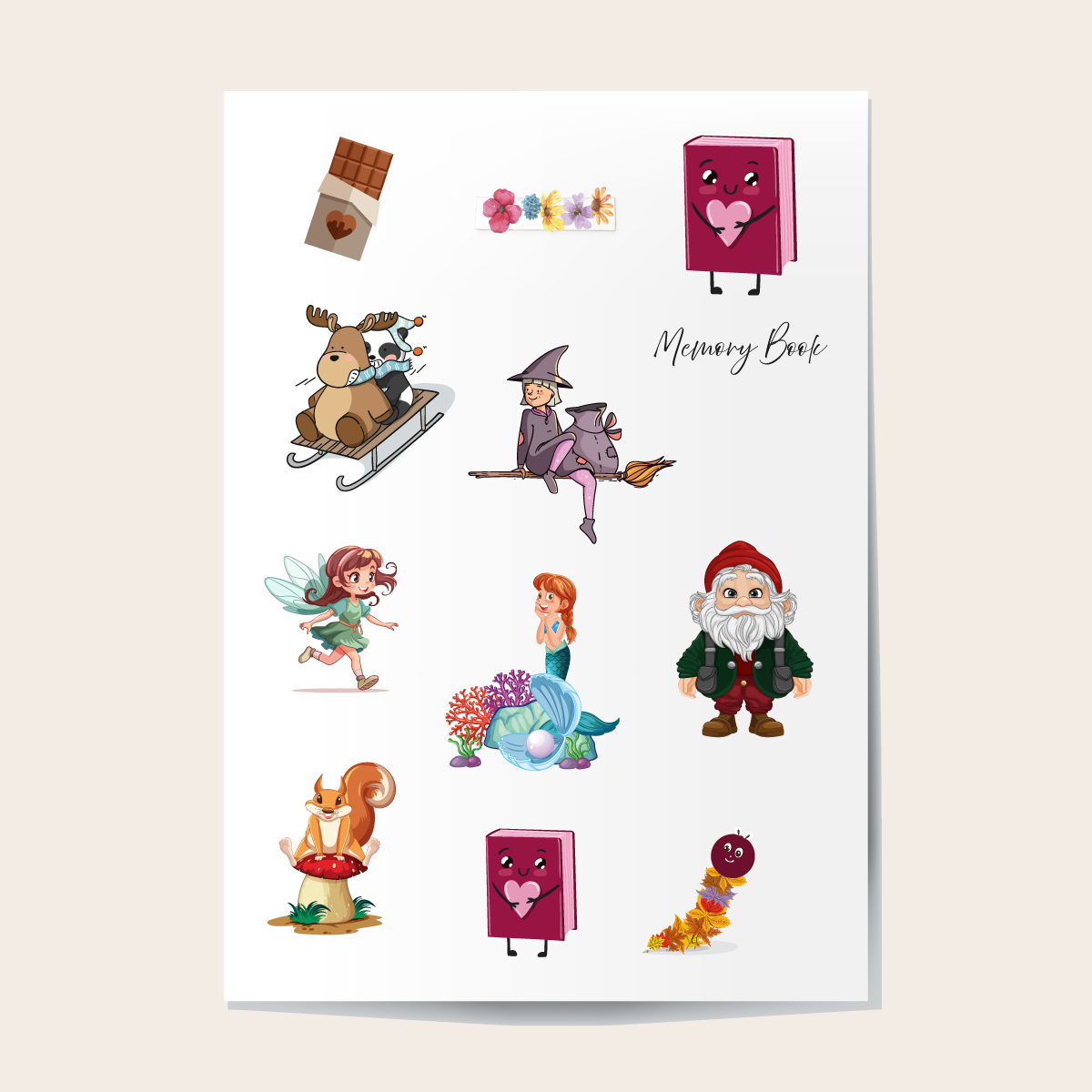 Stickerset Kinderbuch